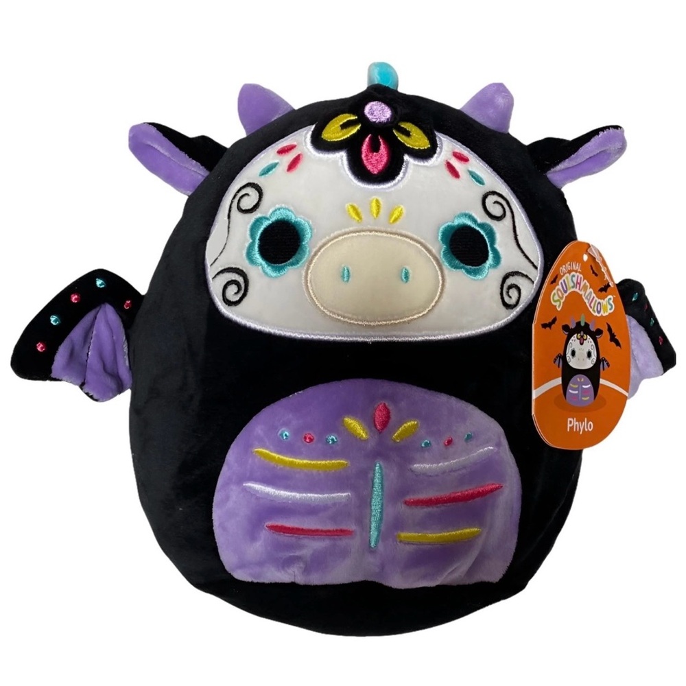 Squishmallows Day of the Dead Dragon Phylo 8-inch Plush Toy NWT